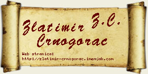 Zlatimir Crnogorac vizit kartica